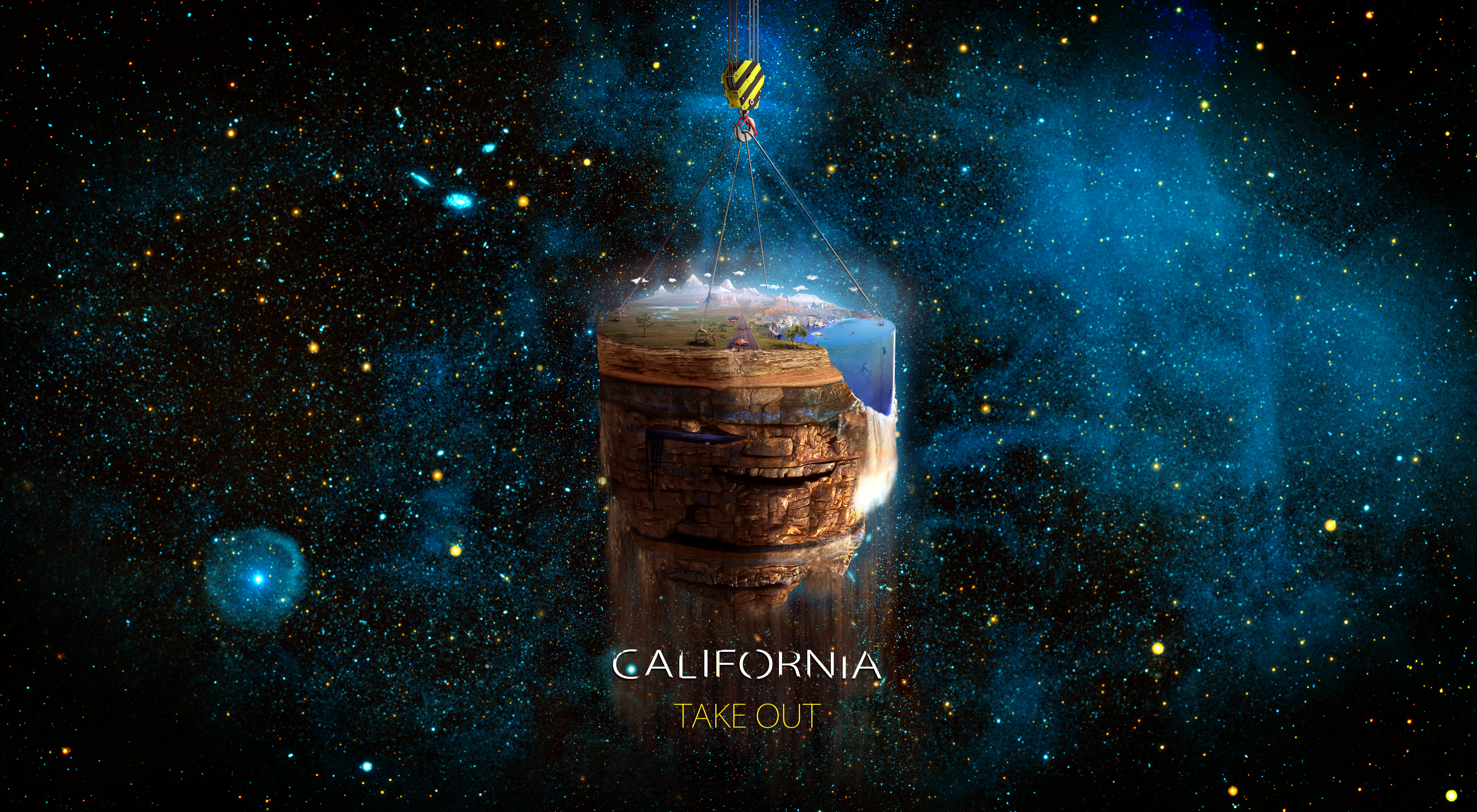 California TakeOut illustration 3d space